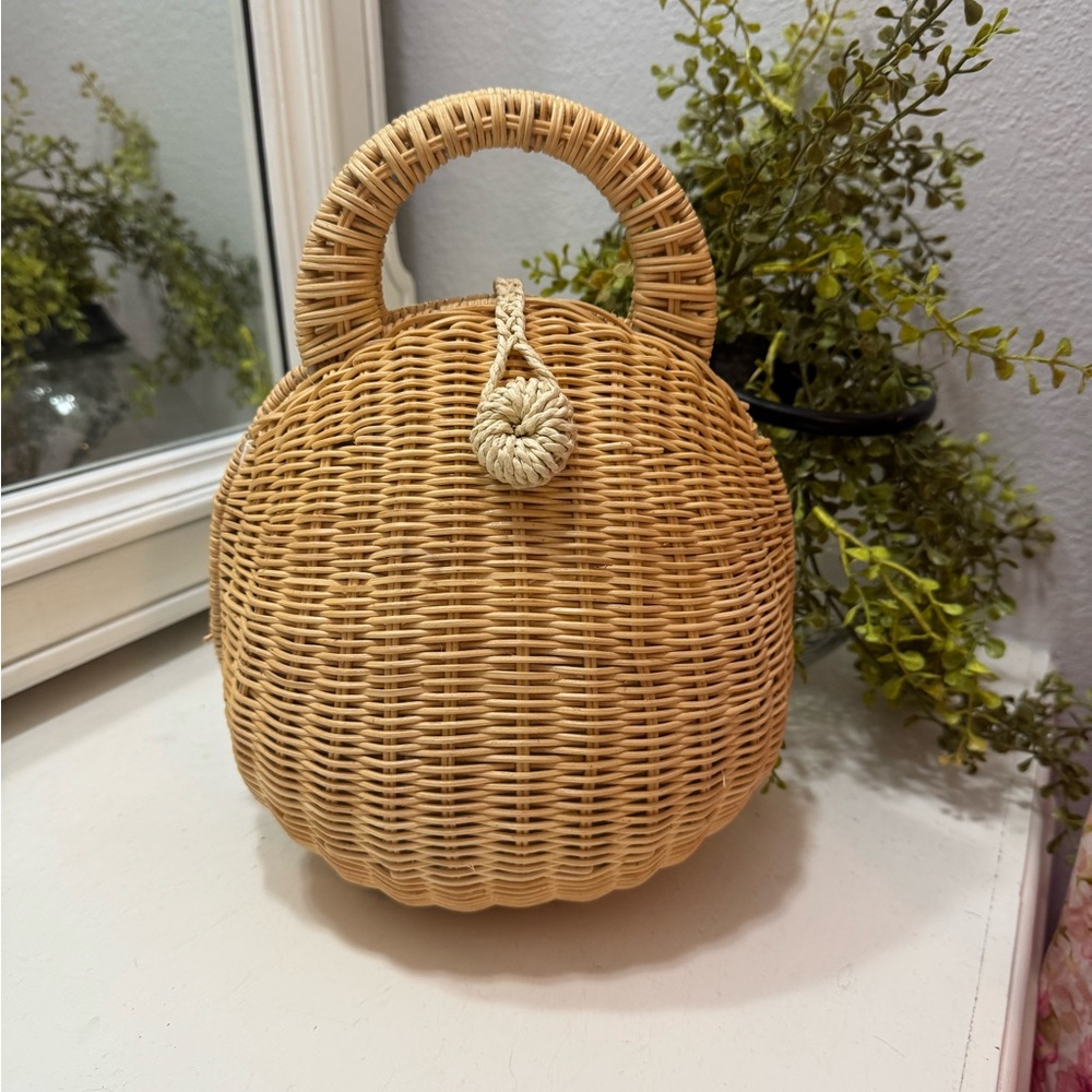 Cult Gaia Natural Woven Mini Bag